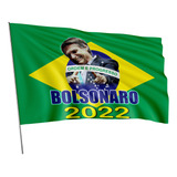 Bandeira Brasil Bolsonaro 2022 Modelo 3 Dupla Face 1x1 45m