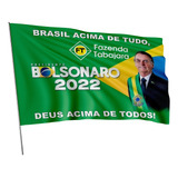 Bandeira Brasil Bolsonaro 2022 Modelo 5 Dupla Face 100x70cm