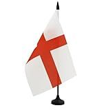 Bandeira De Mesa Da Inglaterra 12 Cm X 20 3 Cm Bandeira De Mesa Inglesa 21 X 14 Cm Bastão E Base De Plástico Preto Drapeau Angleterre AZ FLAG