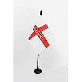 Bandeira De Mesa Da Inglaterra Com Inscrições 10 Cm X 15 Cm Bandeira De Mesa Inglesa 15 X 10 Cm Bastão E Base De Plástico Preto AZ FLAG