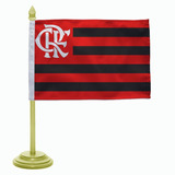 Bandeira De Mesa Flamengo Mastro 50 Cm