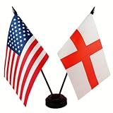 Bandeira De Mesa Gêmea Da Amizade América E Inglaterra Bandeiras De Mesa Dos EUA Inglaterra 20 X 12 Cm Conjunto De Bandeiras De Mesa De Luxo Americano E Inglês Bandeira Em Miniatura Dos EUA E Da