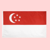 Bandeira De Singapura Dupla Face Com