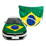 Bandeira Do Brasil Capô Manifestação Anti Lula 190x80cm