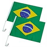 Bandeira Do Brasil Com Suporte Janela