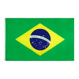 Bandeira Do Brasil Linda Mastro E Parede Dupla Face