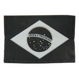 Bandeira Do Brasil Negativa Emborrachada 3d Preta E Branca