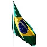Bandeira Do Brasil Oficial Bordada Dupla Face Tamanho 1 35 X 1 93m