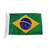 Bandeira Do Brasil P Mastro De Alcançado E Top Nautica 22 X 33 Cm