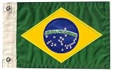 Bandeira Do Brasil Para Moto Bordada Dupla Face