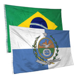 Bandeira Do Rio De Janeiro Do Brasil Grandes Cores Fortes