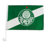 Bandeira Haste Plástico Vidro Carro Palmeiras