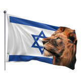 Bandeira Israel E Leão Da Tribo De Judá Uma Face 0 90x1 28m