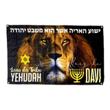 Bandeira Judaísmo Israel Yeshua O Leão Da Tribo De Judá 