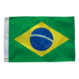 Bandeira Nautica Dupla Face Brasil 33 X 48 Cm Premium