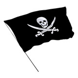 Bandeira Pirata Barco Pirata Dupla Face 1 50m X 1m Pr01