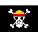 Bandeira Pirata One Piece Luffy Dupla Face 70x100cm