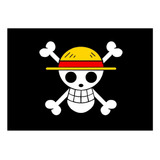 Bandeira Pirata one Piece Luffy Estampada Uma Face 90x128cm