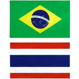 Bandeira Tailândia Brasil 90 Cm X