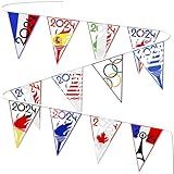 Bandeiras De Cordas Olímpicas Para Jogos Olímpicos Com Bandeira De Flâmula Anéis Temáticos De Jogos Decorações E Suprimentos De Festa Faixa Olímpica Decoração Interna E Externa