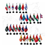 Bandeirinha De Mesa Países Ásia