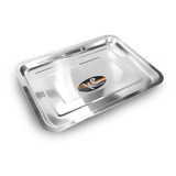 Bandeja Aço Inox Retangular Rasa 32 X 22 Ke Home