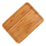 Bandeja Com Alça Em Madeira Bambu 36x24cm Retangular Cama