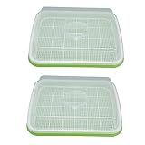 Bandeja De Germinação De Sementes Cultivador De Grama De Trigo De Grande Capacidade De Plástico Com Kit De Germinação De Tampa Transparente Para Brotar Feijão Mungo