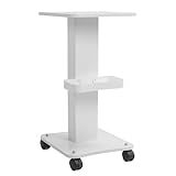Bandeja De Salão De Beleza Sonew Com Plataforma De Armazenamento Carrinho De Spa De Estrutura De Madeira Com 4 Rodas Universais Silenciosas Bandeja De Tatuagem Para Salão De