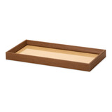 Bandeja Decorativa Sala Fibra Natural Mdf E Rattan Grande