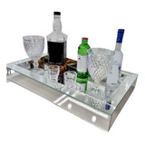 Bandeja Espelhada De Mesa Para Sala Jantar Bebidas Bar