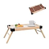 Bandeja Para Café Da Manhã Na Cama Dobrável De Madeira Mesa Infantil Multiuso Portátil Bandeja Para Servir Refeições Na Cama Mesa Para Notebook E Leitura Fácil De Armazenar Uso Prático