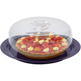 Bandeja Porta Bolo Boleira Em Plástico Com Tampa Cores