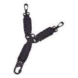 Bandoleira 1 Ponta Tática Paracord 550 Preto Pegasus