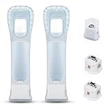 Bangbird Sensor Adaptador Motion Plus Com Capa De Silicone Para Controle Remoto Nintendo Wii Adaptador Acelerador MotionPlus 2 Peças Branco