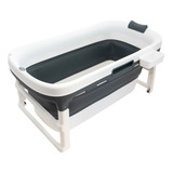 Banheira Adulto Bb Portátil Grande Cinza E Branco Clingo