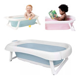 Banheira Baby Portátil Dobrável Silicone Bebe Infantil
