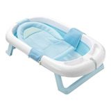 Banheira De Bebê Redinha Dobrável Infantil Vitoriana Azul