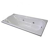 Banheira De Hidromassagem Acrílica Individual 150cmx80cmx40cm Gold Line Ouro Fino Branco