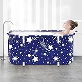 Banheira Dobrável Portátil Banheira De Imersão Dobrável Para Adultos Banheiras Independentes Banheira De Hidromassagem Banho De Gelo Banheira De Spa De Banheiro Familiar 120 X 50 X 55 Cm
