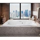 Banheira Hidromassagem Dupla Ouro Fino Cristal 170cmx110cmx40cm 220V Branco