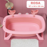 Banheira Para Bebê Infantil Retrátil Dobrável Modelo Fun Cor Rosa