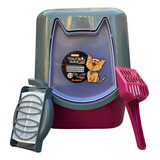 Banheiro Sanitário Para Gato Fechado C Filtro Anti odor Pá