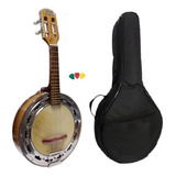 Banjo Alto Elétrico Passivo Natural Verniz Toks 110 Capa