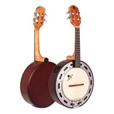 Banjo Eletroacústico Ativo Castanho Fosco Baj 138ctseq