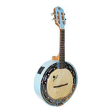 Banjo Marques Pintado 143 Azul Aro Cromado A20 Baj 143bleq