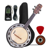 Banjo Rozini Elétrico Caixa Larga Rj14 Afinador
