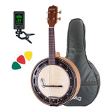 Banjo Rozini Elétrico Rj14 El C Capa Acolchoada Afinador