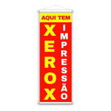 Banner Aqui Tem Xerox Impressão Papelaria Copiadora Loja 1un