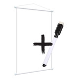 Banner Branco Plastificado 1mx63cm Escreve E Apaga Caneta